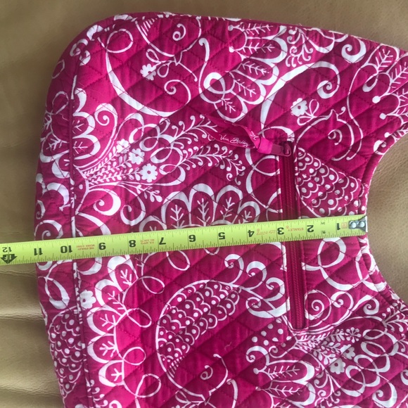 Vera Bradley magenta & white shoulder bag - Picture 6 of 6